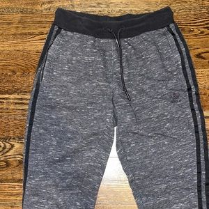 Adidas Grey sweatpants with black stripe